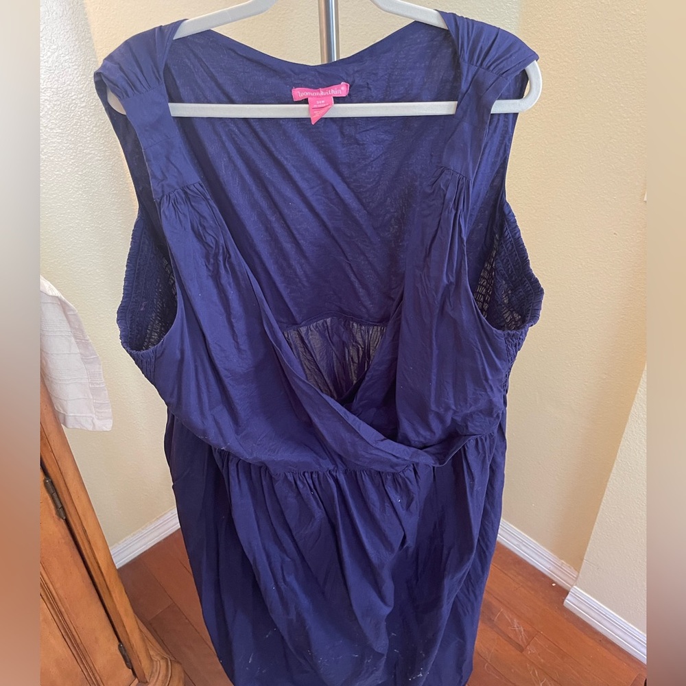 Woman Within - blue scoop dress